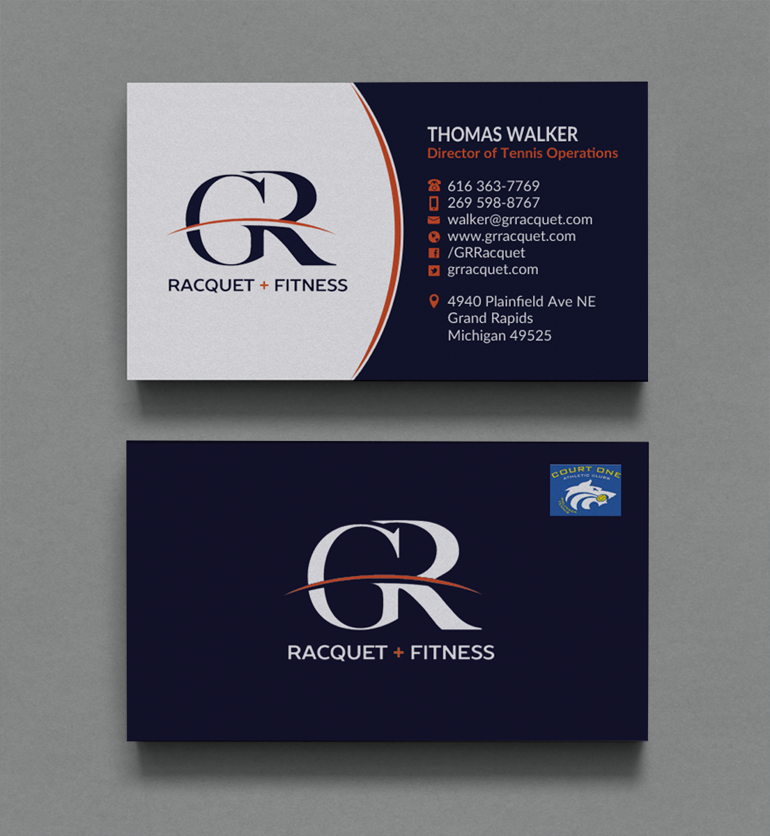 Visitenkarten-Design von Brand aid für Grand Rapids Racquet | Design #17667002