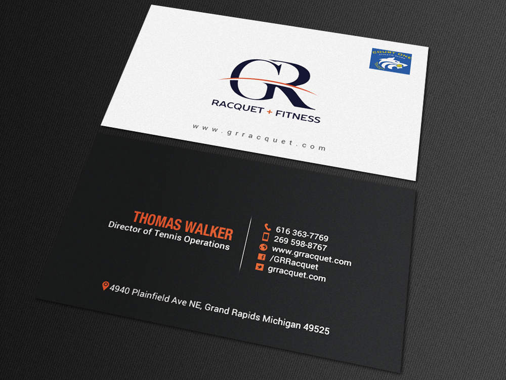 Business Card Design by chandrayaan.creative for Grand Rapids Racquet | Design #17549922