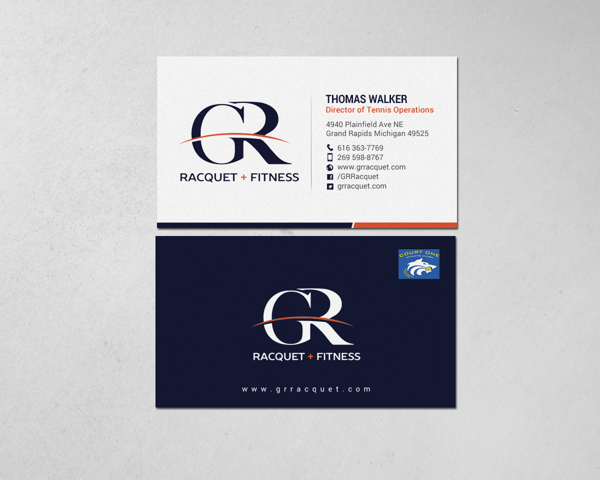 Business Card Design by chandrayaan.creative for Grand Rapids Racquet | Design #17550654