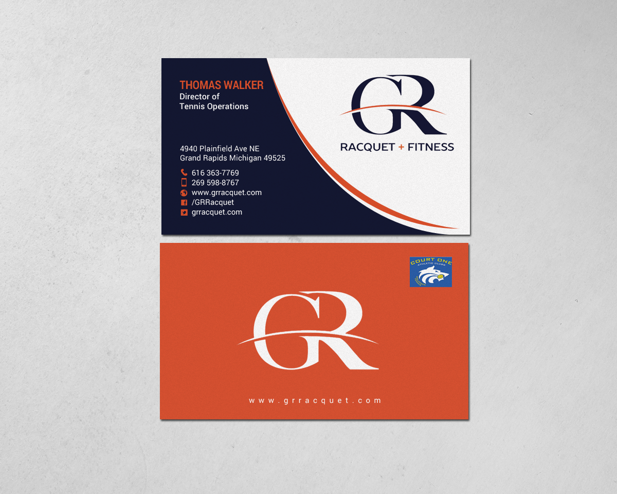 Business Card Design by chandrayaan.creative for Grand Rapids Racquet | Design #17550658