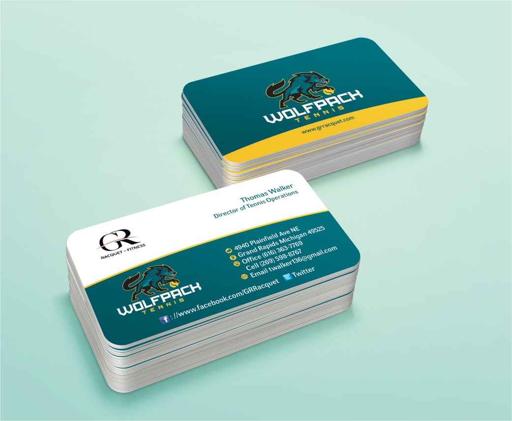Business Card Design by Dave Paresh for Grand Rapids Racquet | Design #17619746