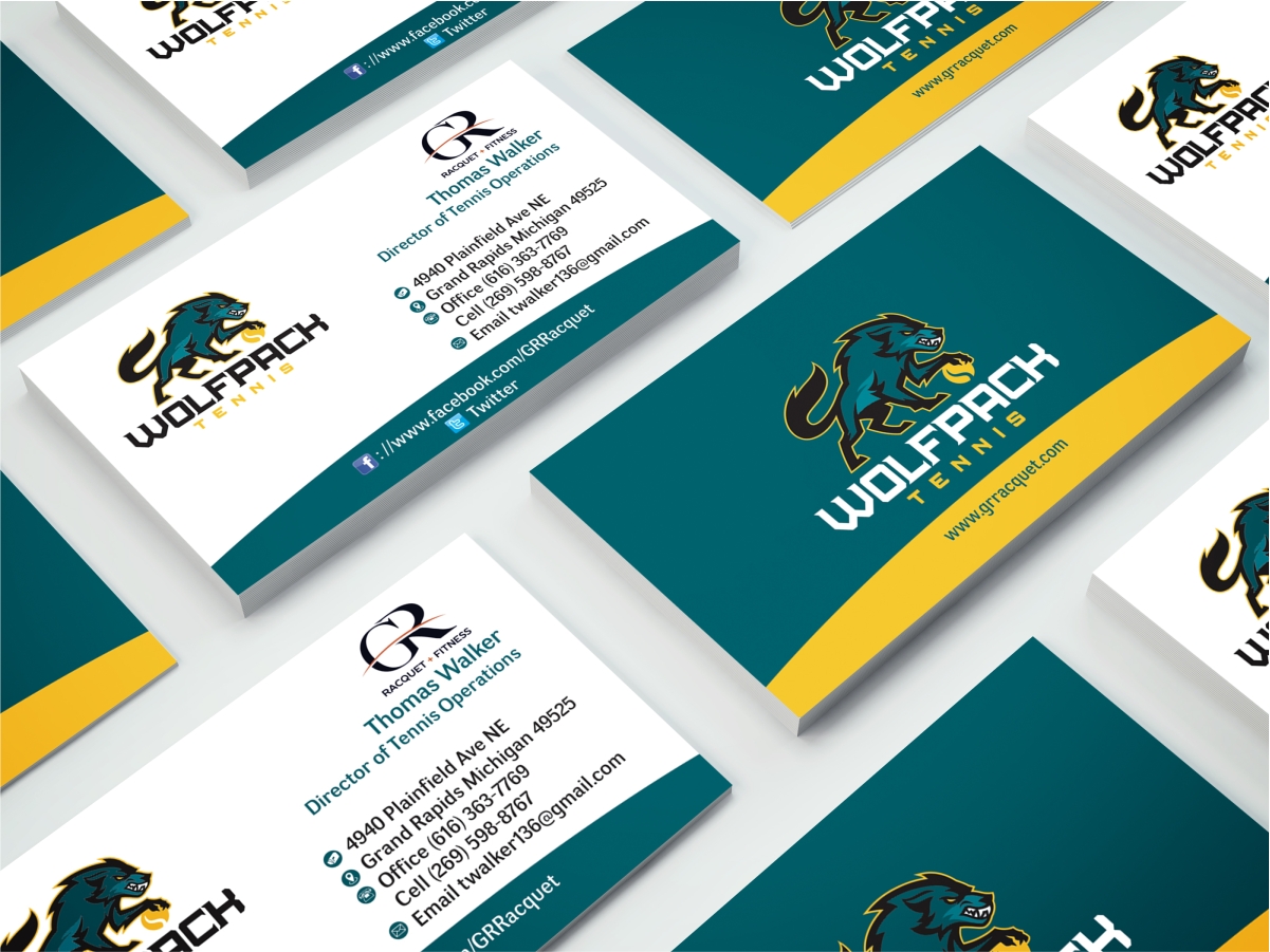 Business Card Design by Dave Paresh for Grand Rapids Racquet | Design #17619747