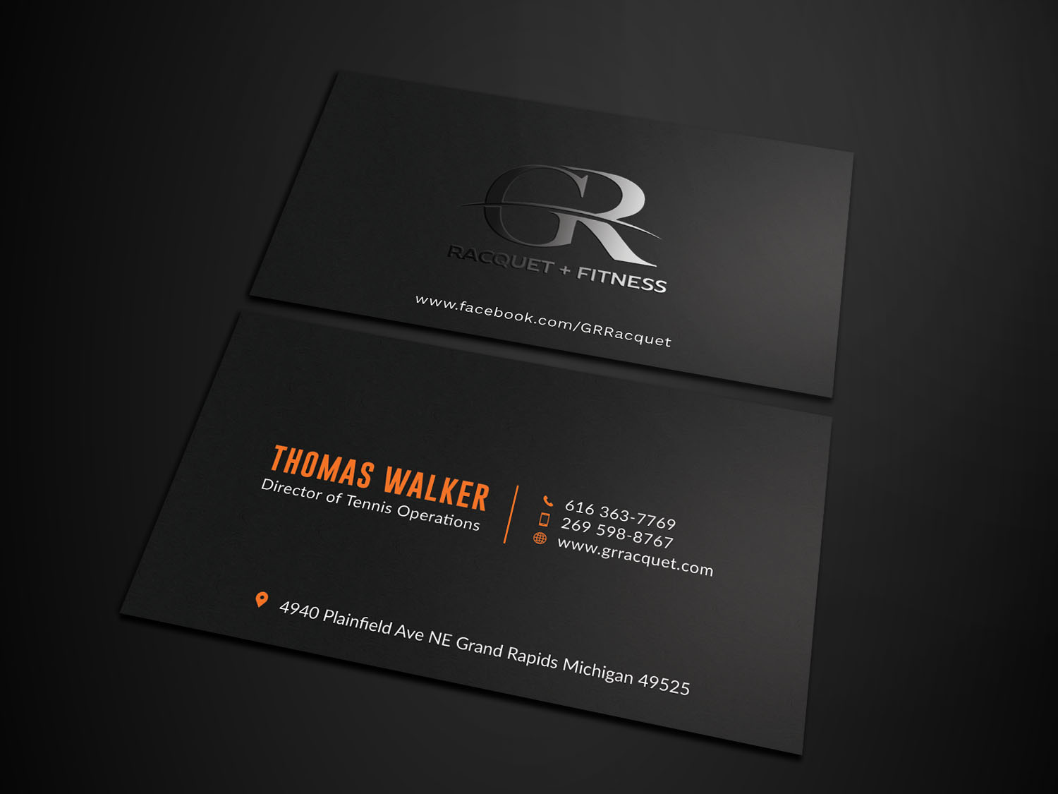 Business Card Design by Tripti Ranjan Gain for Grand Rapids Racquet | Design #17552599