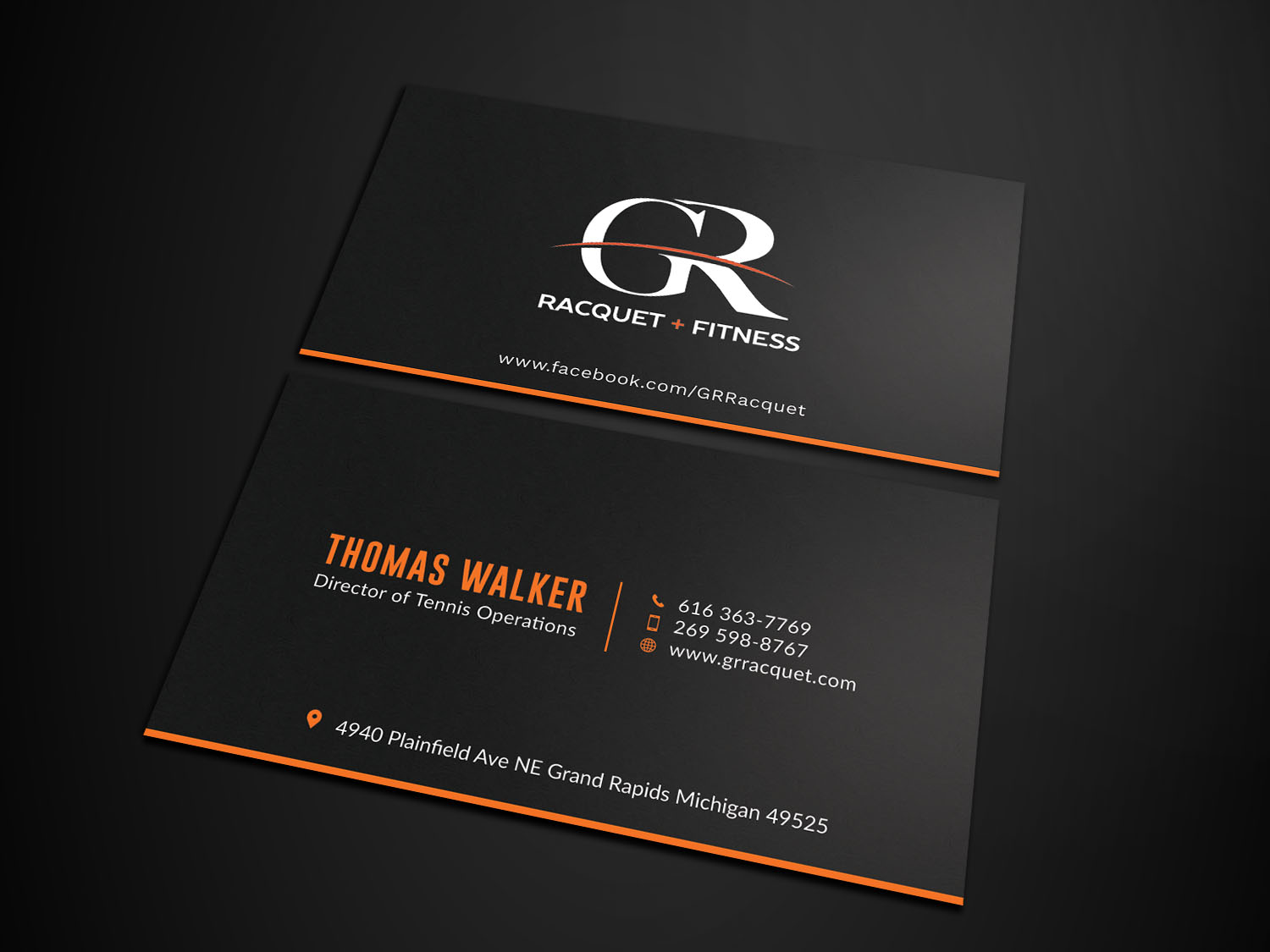Business Card Design by Tripti Ranjan Gain for Grand Rapids Racquet | Design #17552600