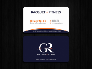 Visitenkarten-Design von Tripti Ranjan Gain für Grand Rapids Racquet | Design: #17552615