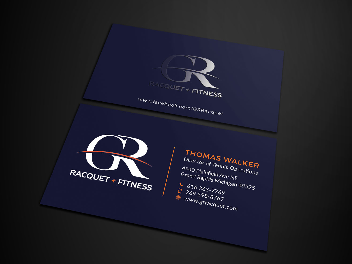 Business Card Design by Tripti Ranjan Gain for Grand Rapids Racquet | Design #17552625