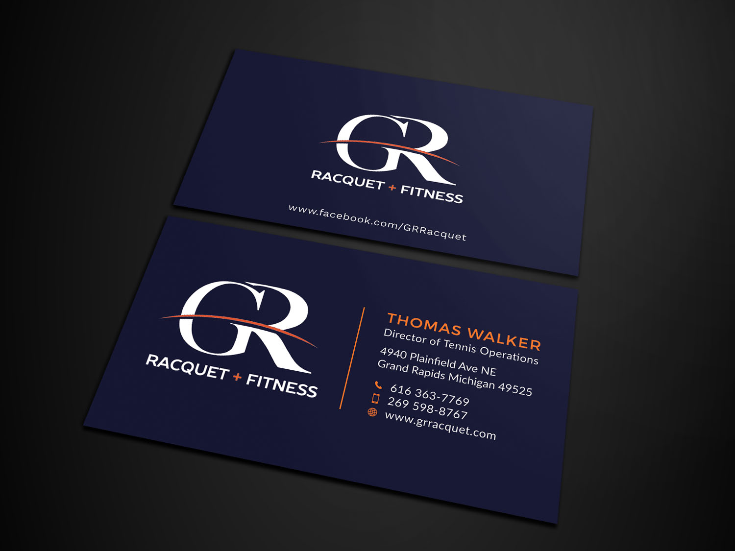 Business Card Design by Tripti Ranjan Gain for Grand Rapids Racquet | Design #17552626