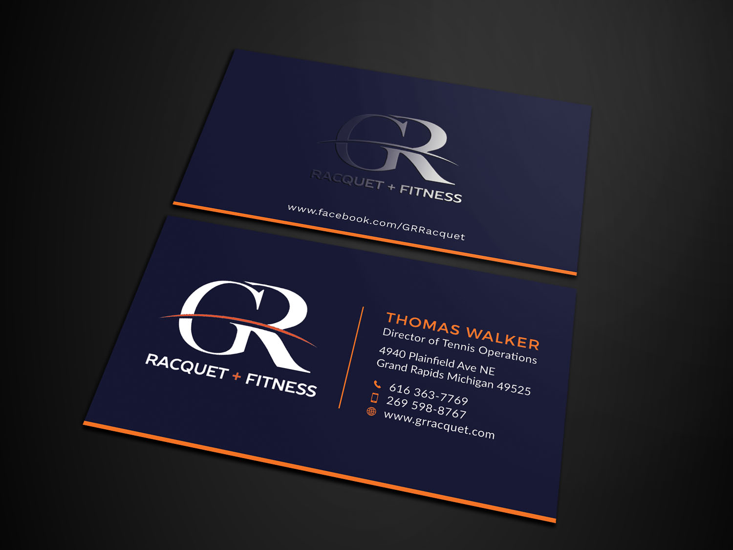 Business Card Design by Tripti Ranjan Gain for Grand Rapids Racquet | Design #17552627
