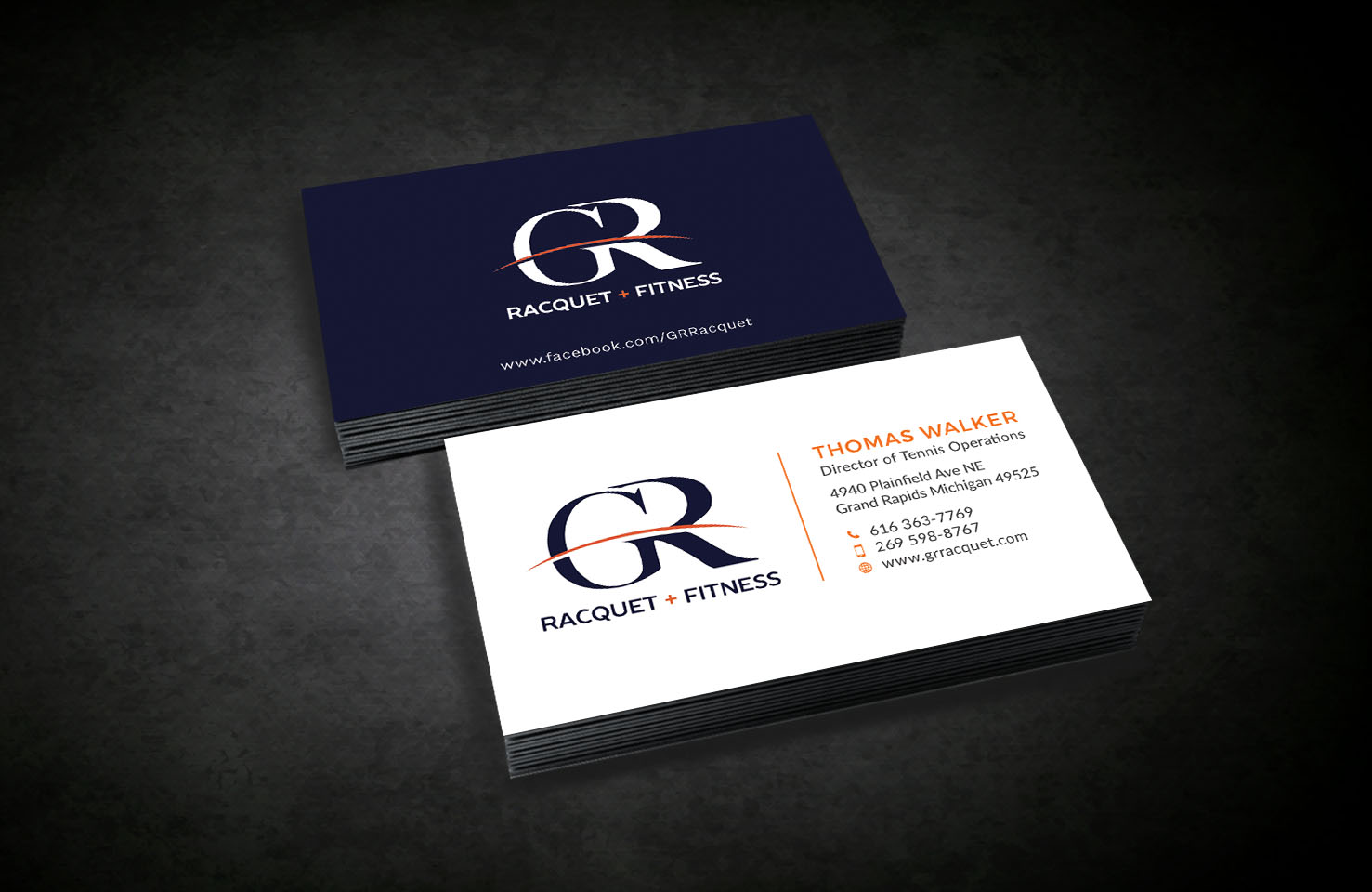 Business Card Design by Tripti Ranjan Gain for Grand Rapids Racquet | Design #17552629