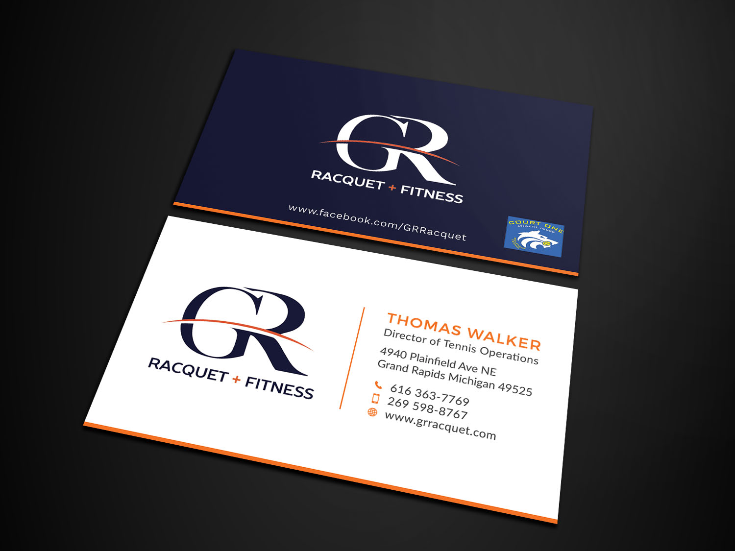 Business Card Design by Tripti Ranjan Gain for Grand Rapids Racquet | Design #17560927