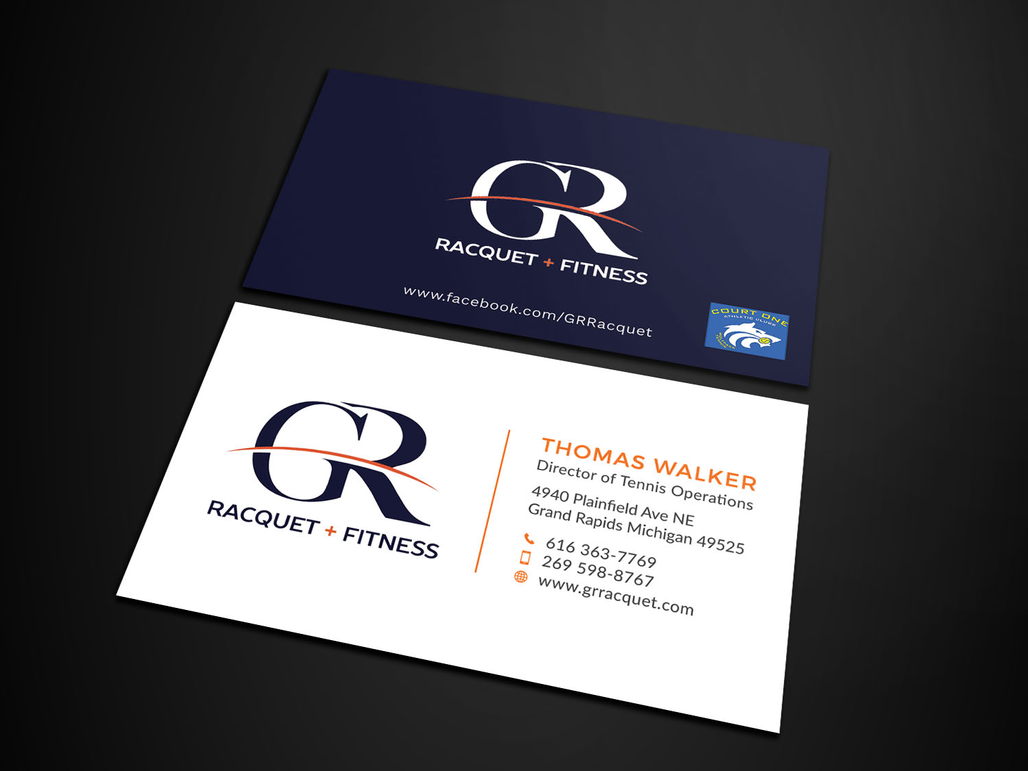 Business Card Design by Tripti Ranjan Gain for Grand Rapids Racquet | Design #17560929