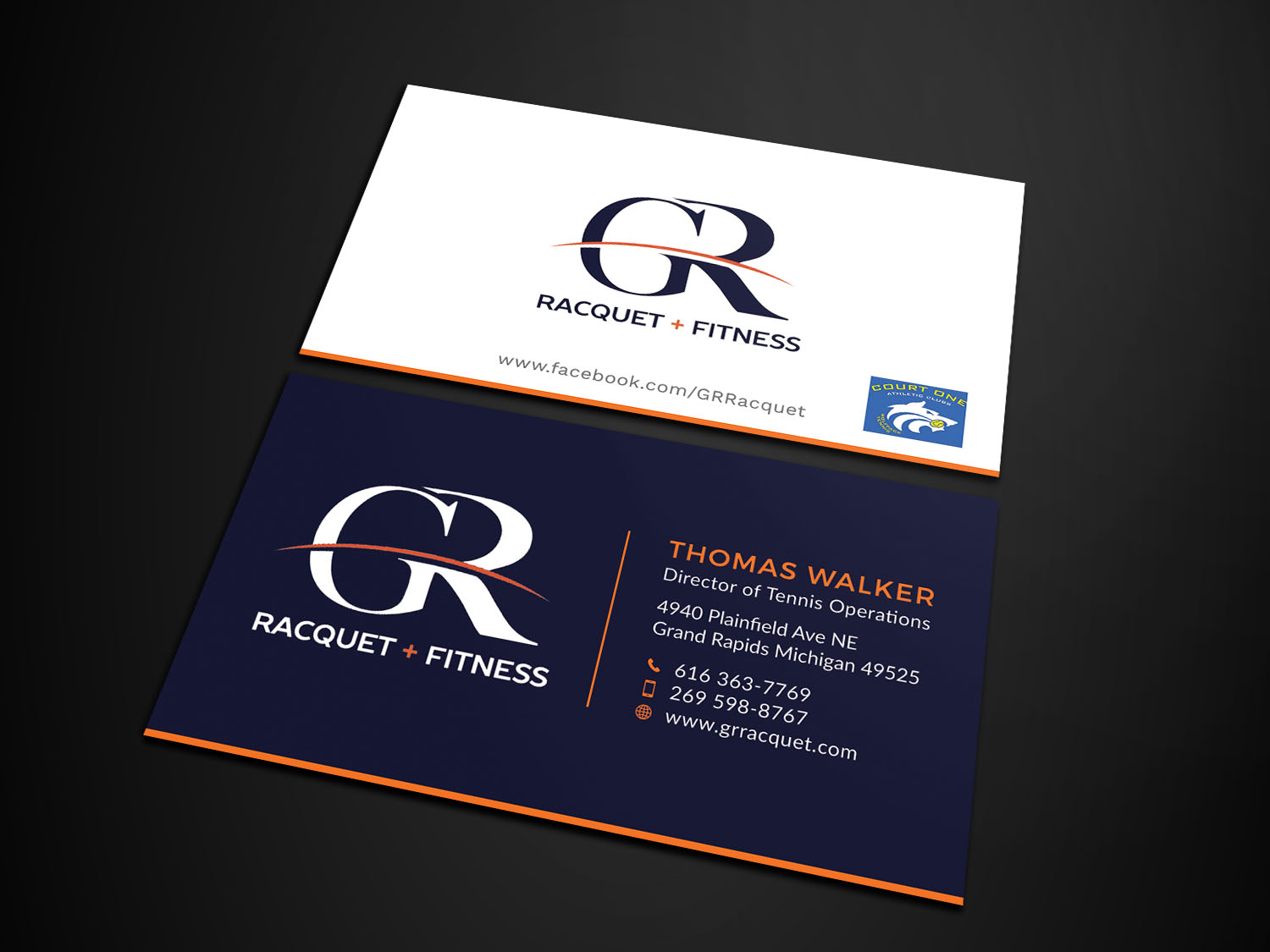 Business Card Design by Tripti Ranjan Gain for Grand Rapids Racquet | Design #17573592