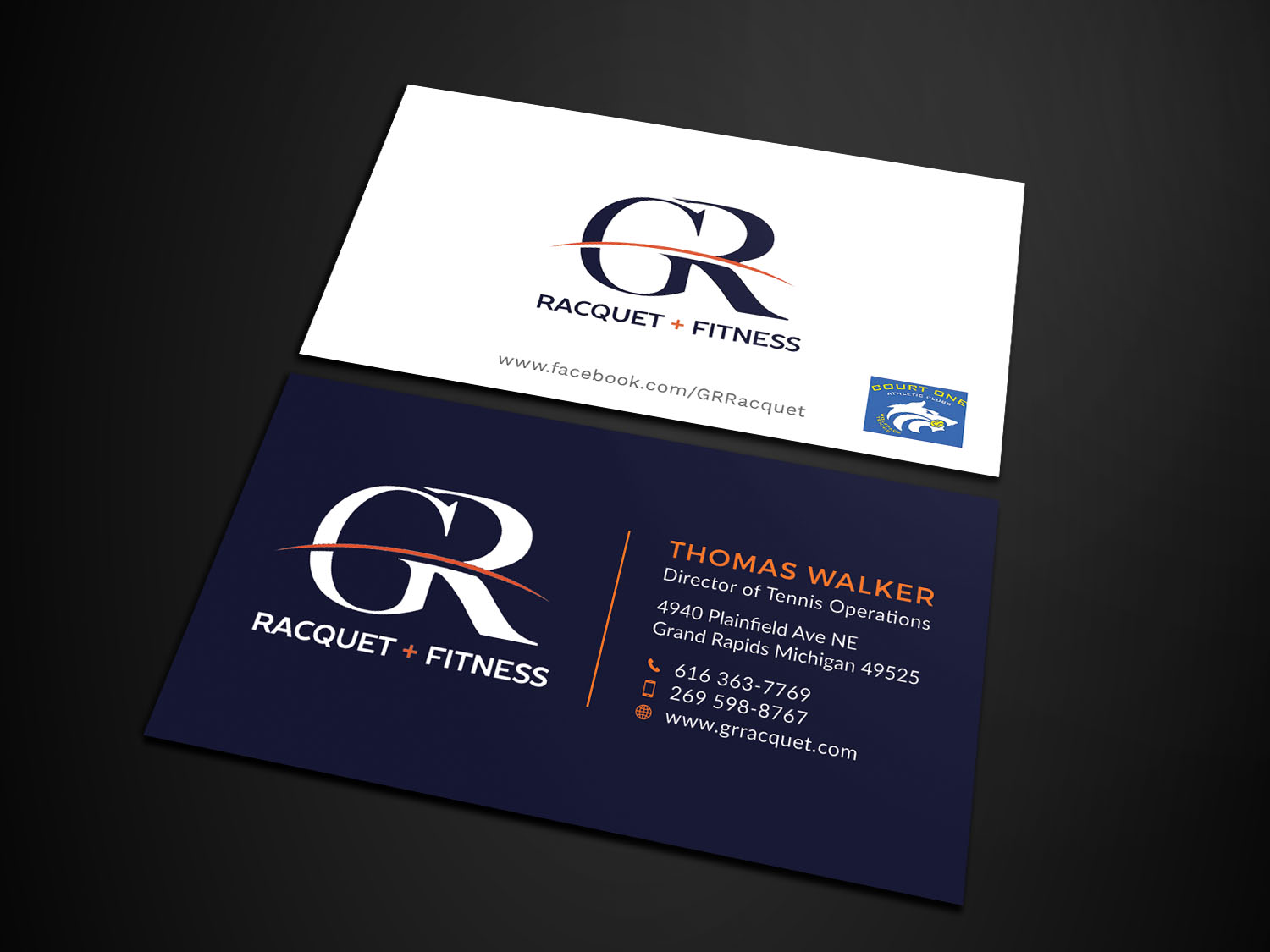 Business Card Design by Tripti Ranjan Gain for Grand Rapids Racquet | Design #17573593