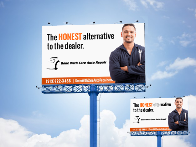 Billboard Design by Alexandar for Done With Care Auto Repair | Design #17273771