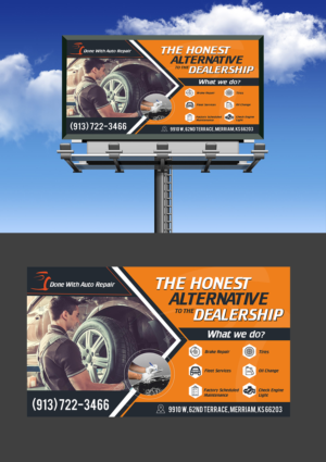 Design de Panneau par ecorokerz pour Done With Care Auto Repair | Design #17257752