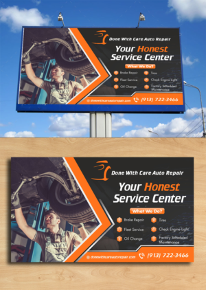 Diseño de Cartelera por ecorokerz para Done With Care Auto Repair | Diseño: #17257768