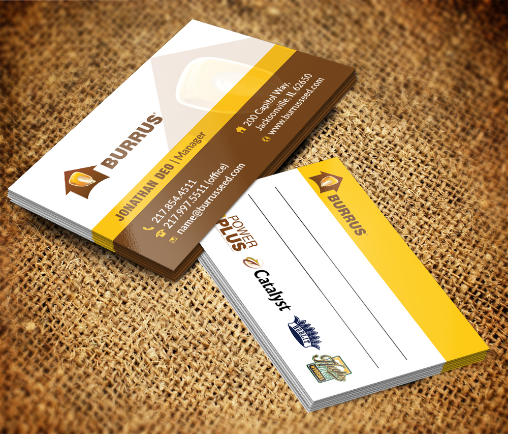Business Card Design by Sarmishtha Chattopadhyay_loginchange for Burrus Seed | Design #17367415