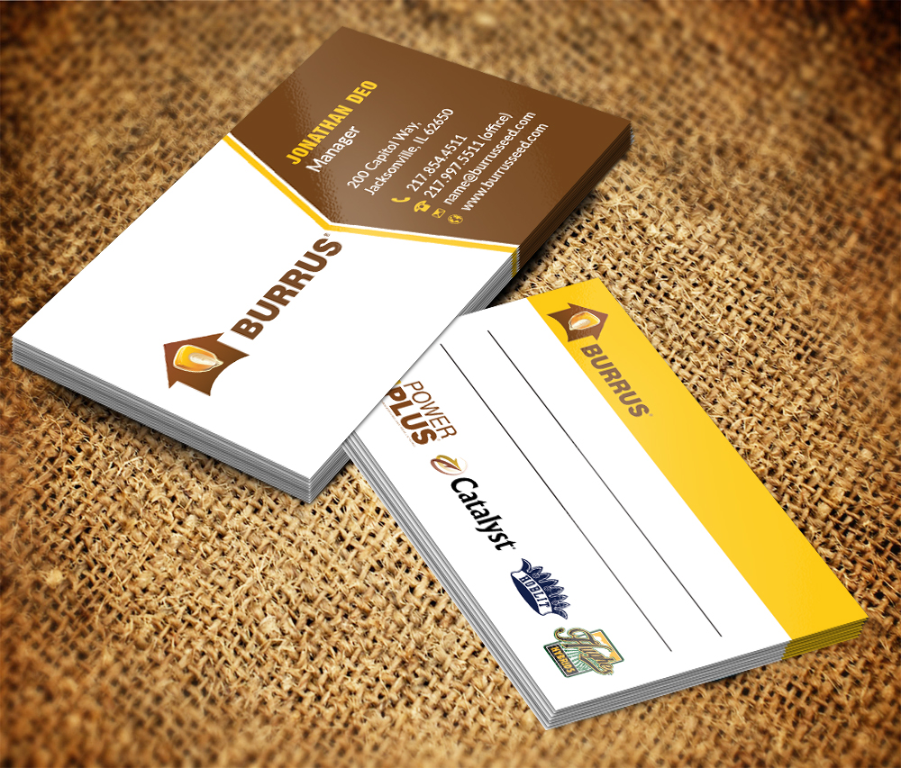 Business Card Design by Sarmishtha Chattopadhyay_loginchange for Burrus Seed | Design #17368613