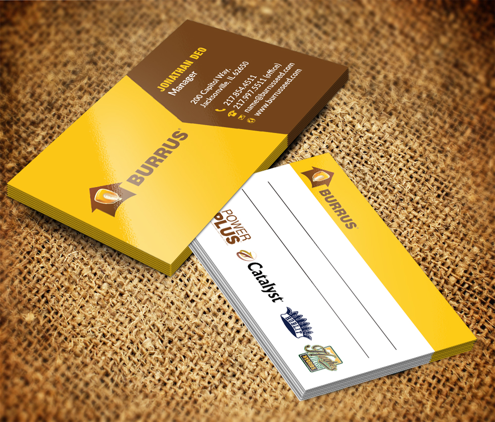 Business Card Design by Sarmishtha Chattopadhyay_loginchange for Burrus Seed | Design #17368650