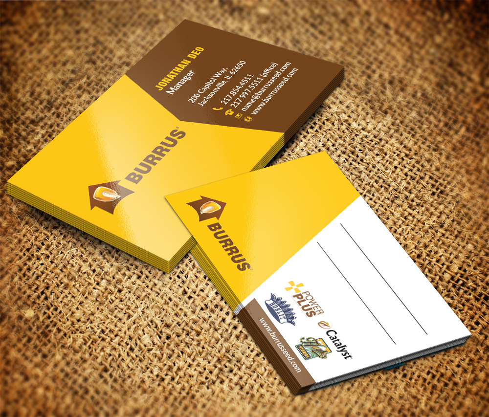 Business Card Design by Sarmishtha Chattopadhyay_loginchange for Burrus Seed | Design #17368735