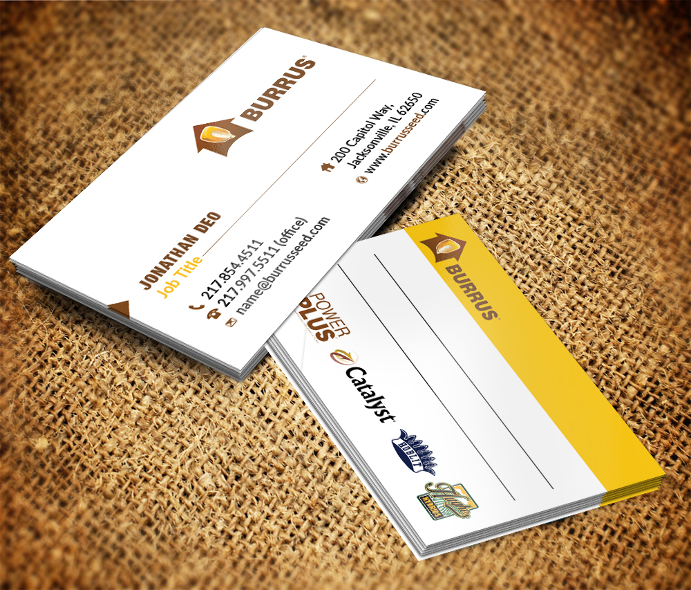 Business Card Design by Sarmishtha Chattopadhyay_loginchange for Burrus Seed | Design #17377899