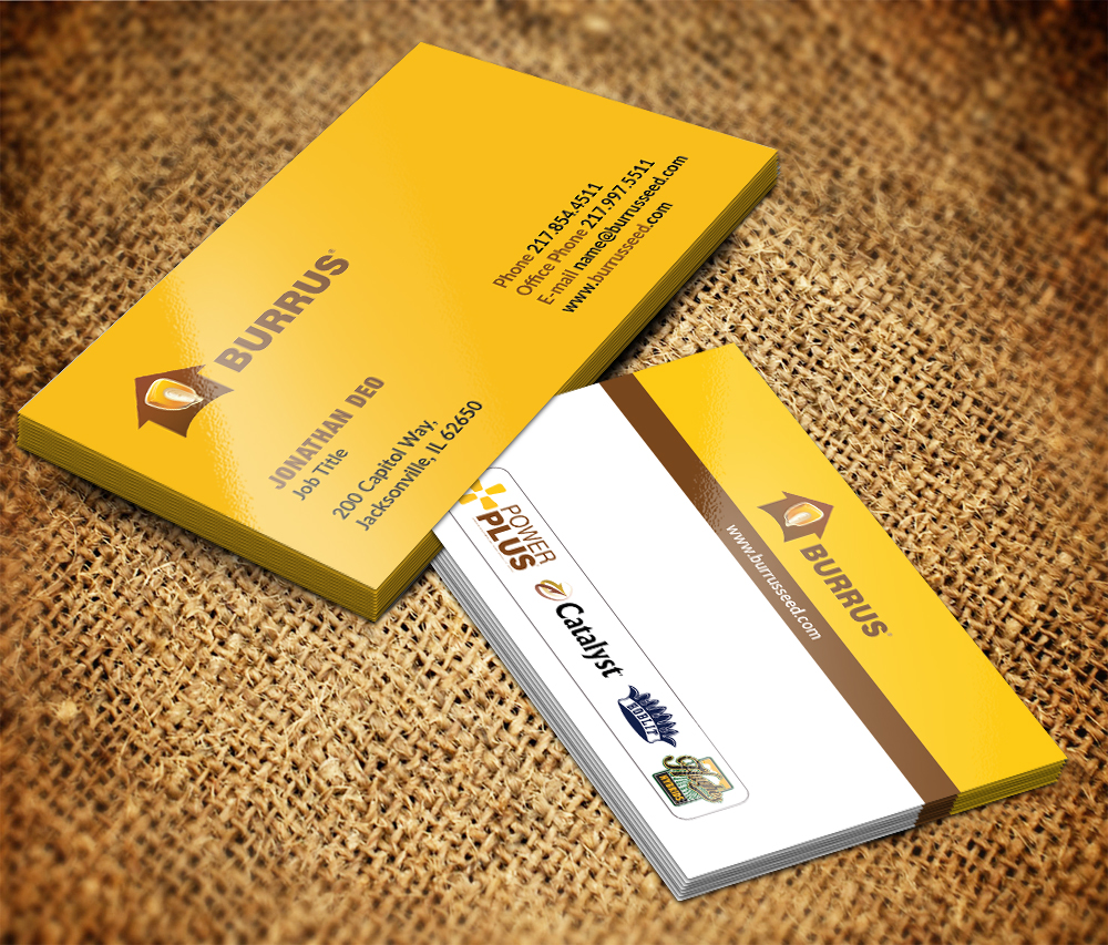 Business Card Design by Sarmishtha Chattopadhyay_loginchange for Burrus Seed | Design #17378806
