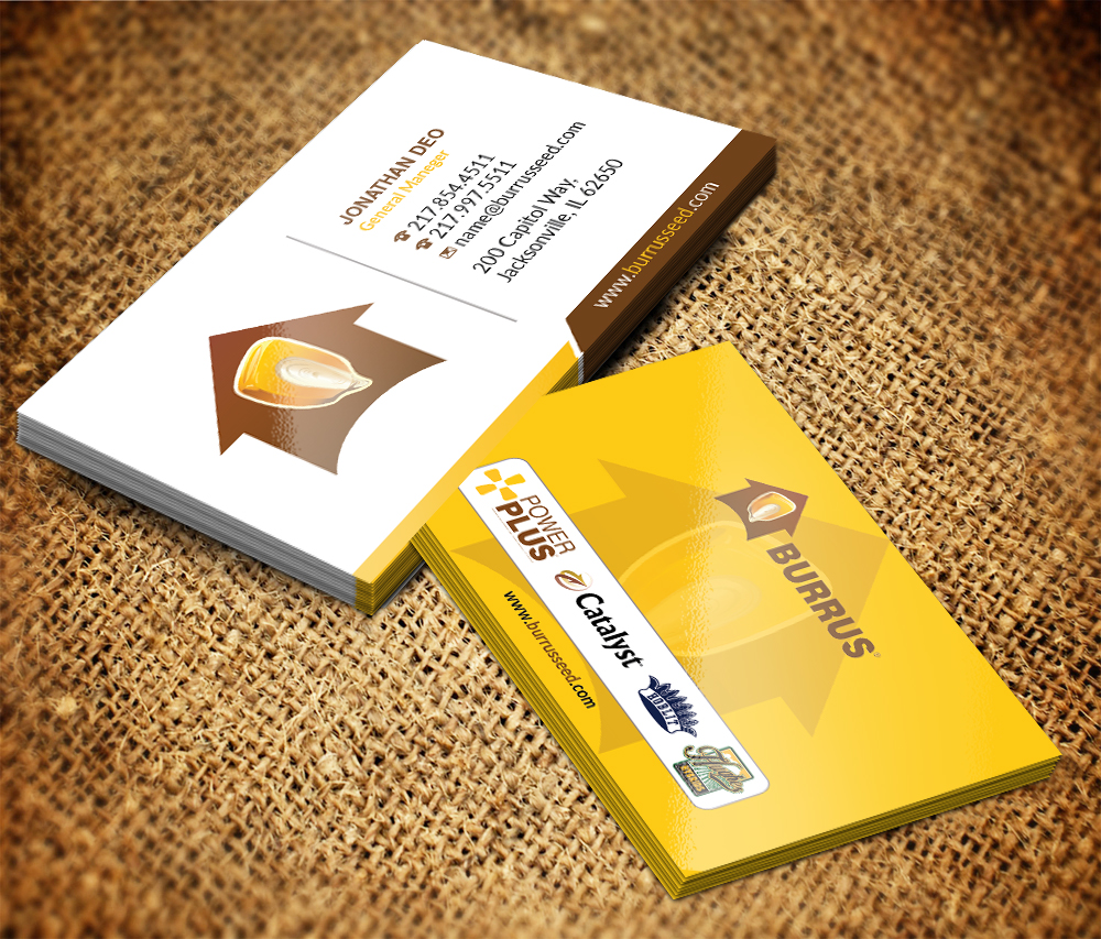 Business Card Design by Sarmishtha Chattopadhyay_loginchange for Burrus Seed | Design #17390476