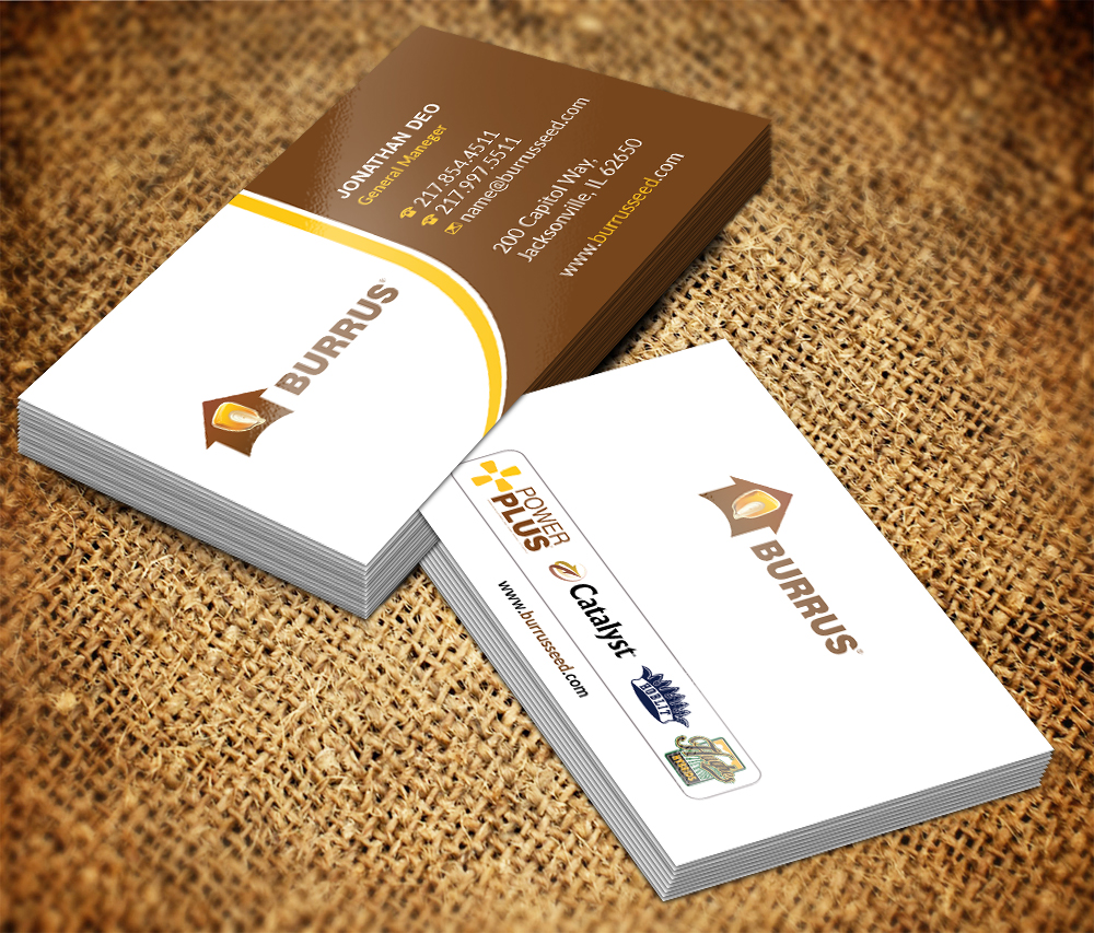 Business Card Design by Sarmishtha Chattopadhyay_loginchange for Burrus Seed | Design #17391309