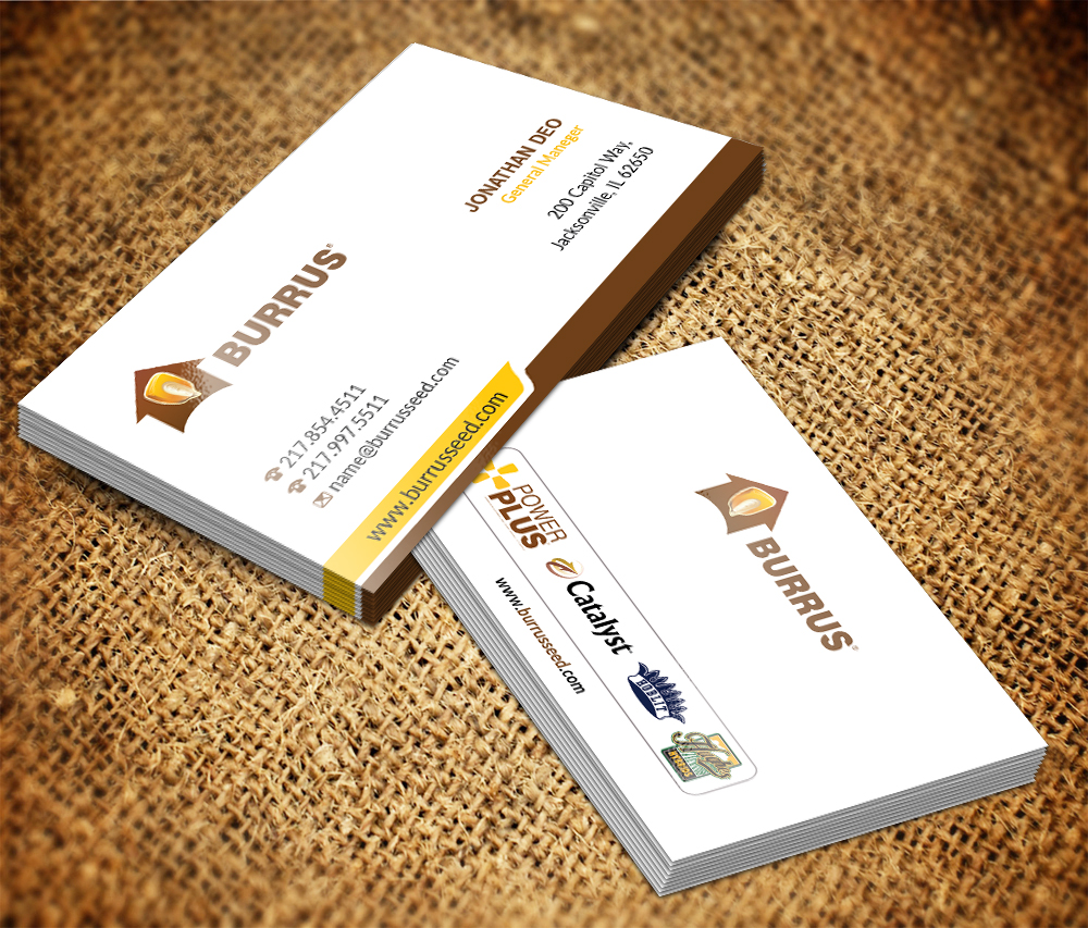 Business Card Design by Sarmishtha Chattopadhyay_loginchange for Burrus Seed | Design #17405097