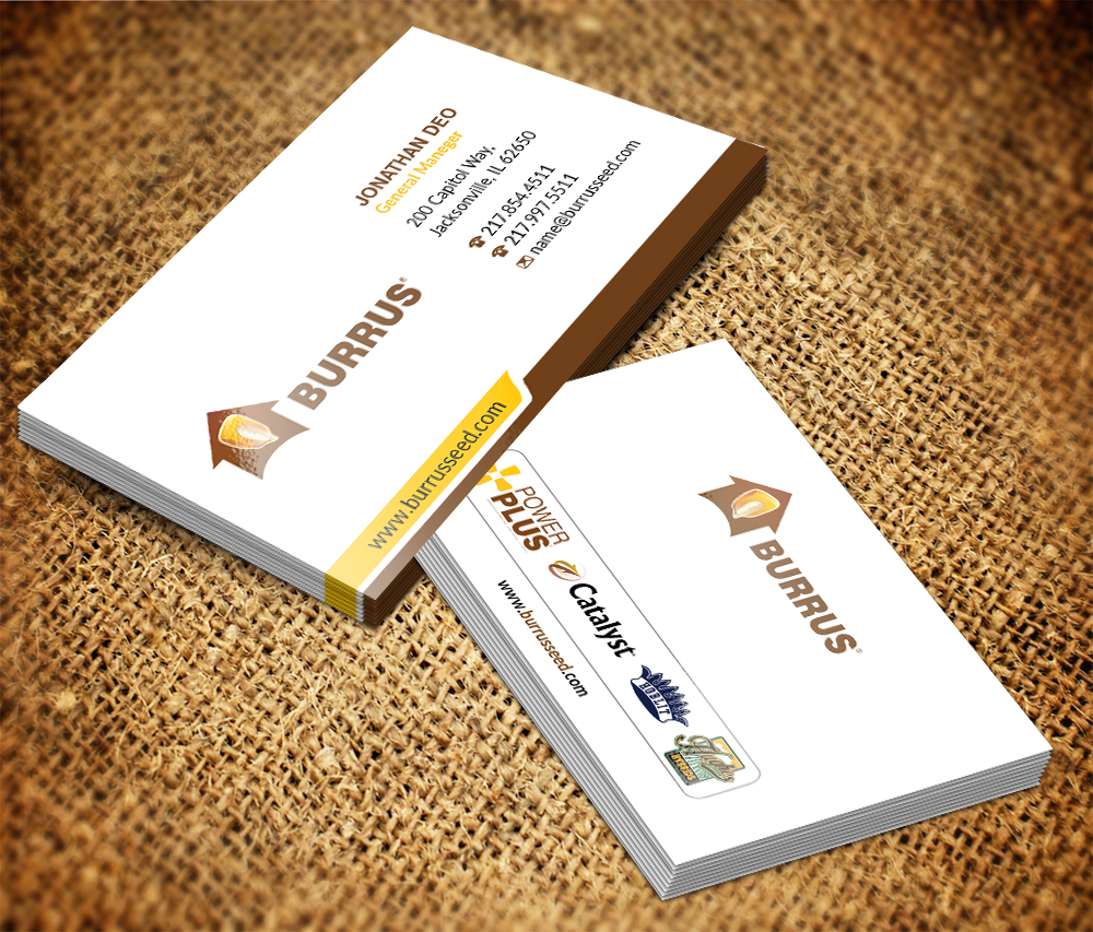 Business Card Design by Sarmishtha Chattopadhyay_loginchange for Burrus Seed | Design #17405166