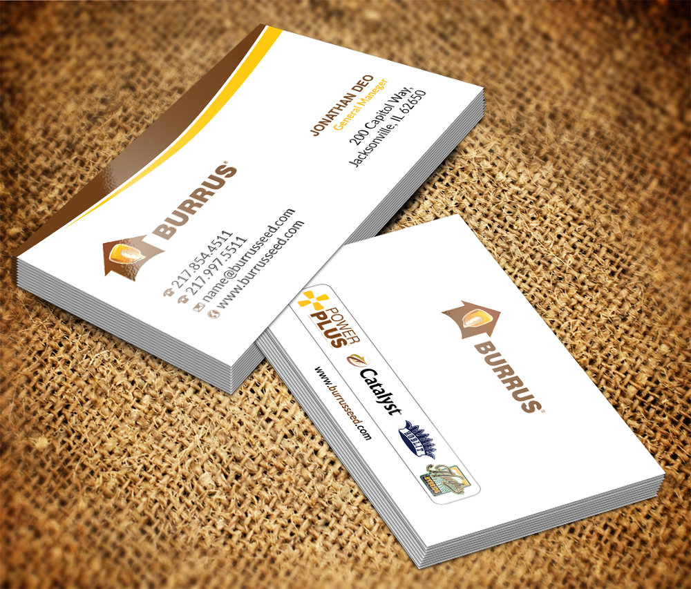 Business Card Design by Sarmishtha Chattopadhyay_loginchange for Burrus Seed | Design #17413257