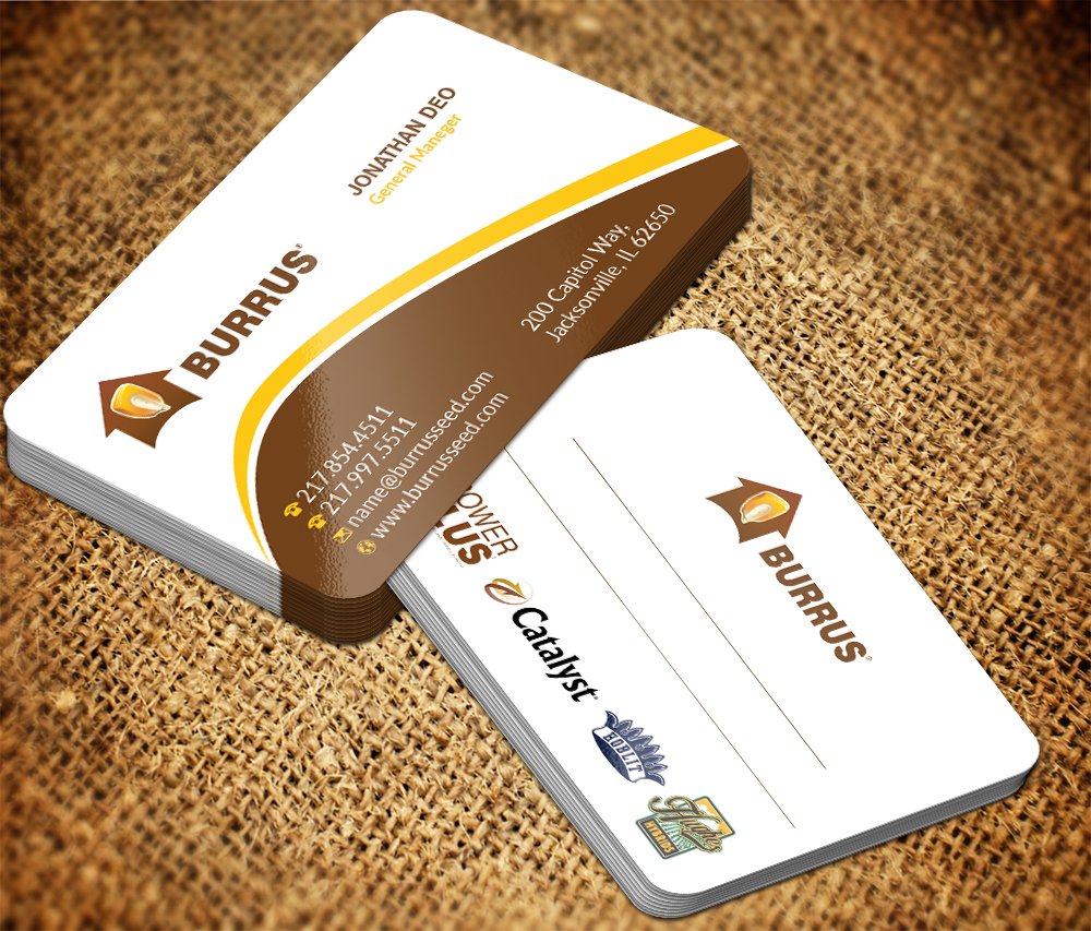 Business Card Design by Sarmishtha Chattopadhyay_loginchange for Burrus Seed | Design #17414697