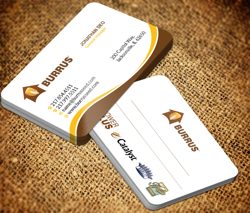 Business Card Design by Sarmishtha Chattopadhyay_loginchange for Burrus Seed | Design #17414896