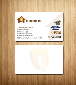 Visitenkarten-Design von Creations Box 2015 für Burrus Seed | Design: #17299682