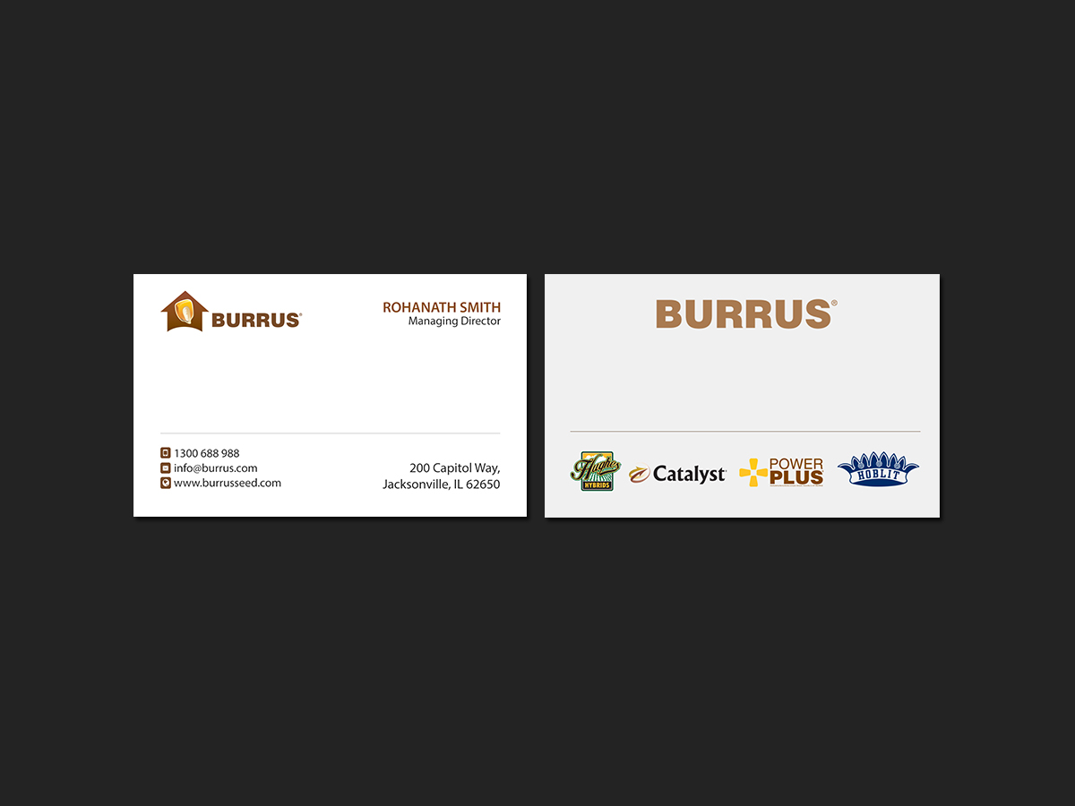 Business Card Design by Creations Box 2015 for Burrus Seed | Design #17299798