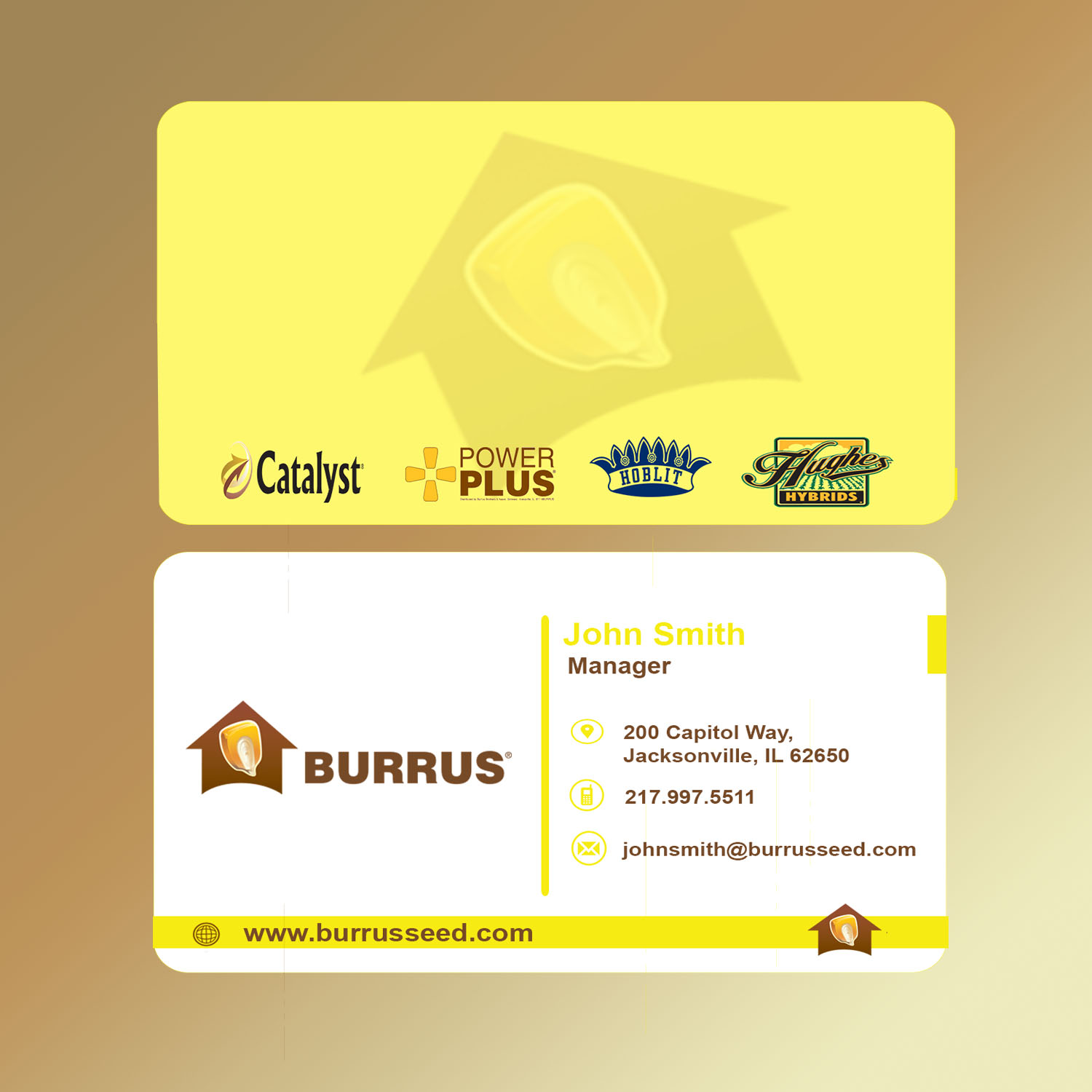 Business Card Design by doltil for Burrus Seed | Design #17374582
