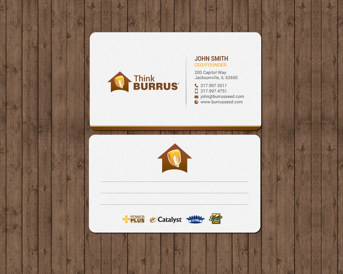 Business Card Design by chandrayaan.creative for Burrus Seed | Design #17304172