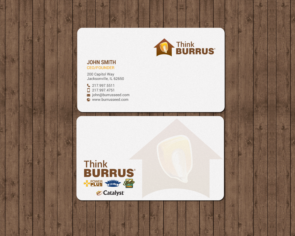 Business Card Design by chandrayaan.creative for Burrus Seed | Design #17304174