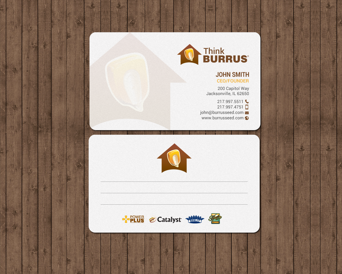 Business Card Design by chandrayaan.creative for Burrus Seed | Design #17304245