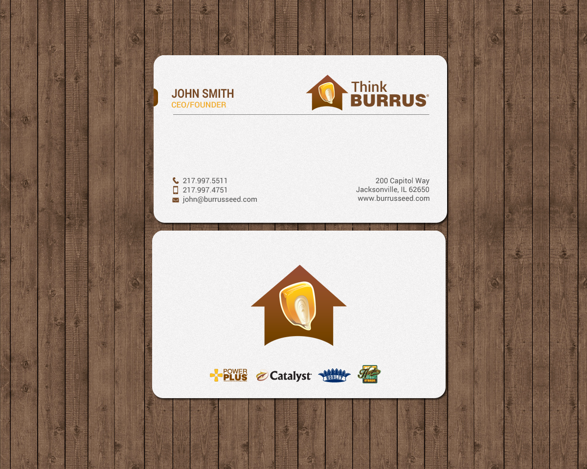 Business Card Design by chandrayaan.creative for Burrus Seed | Design #17304247