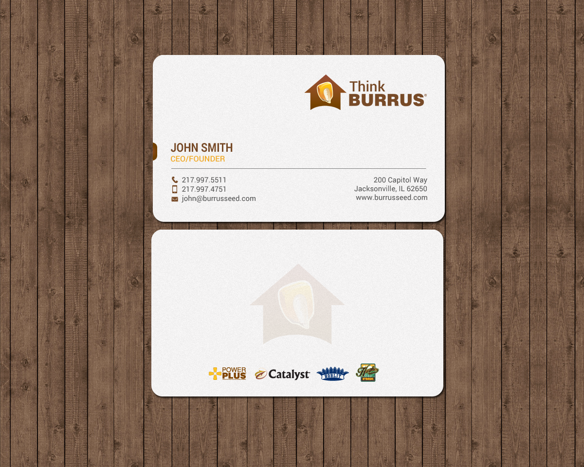 Business Card Design by chandrayaan.creative for Burrus Seed | Design #17304248