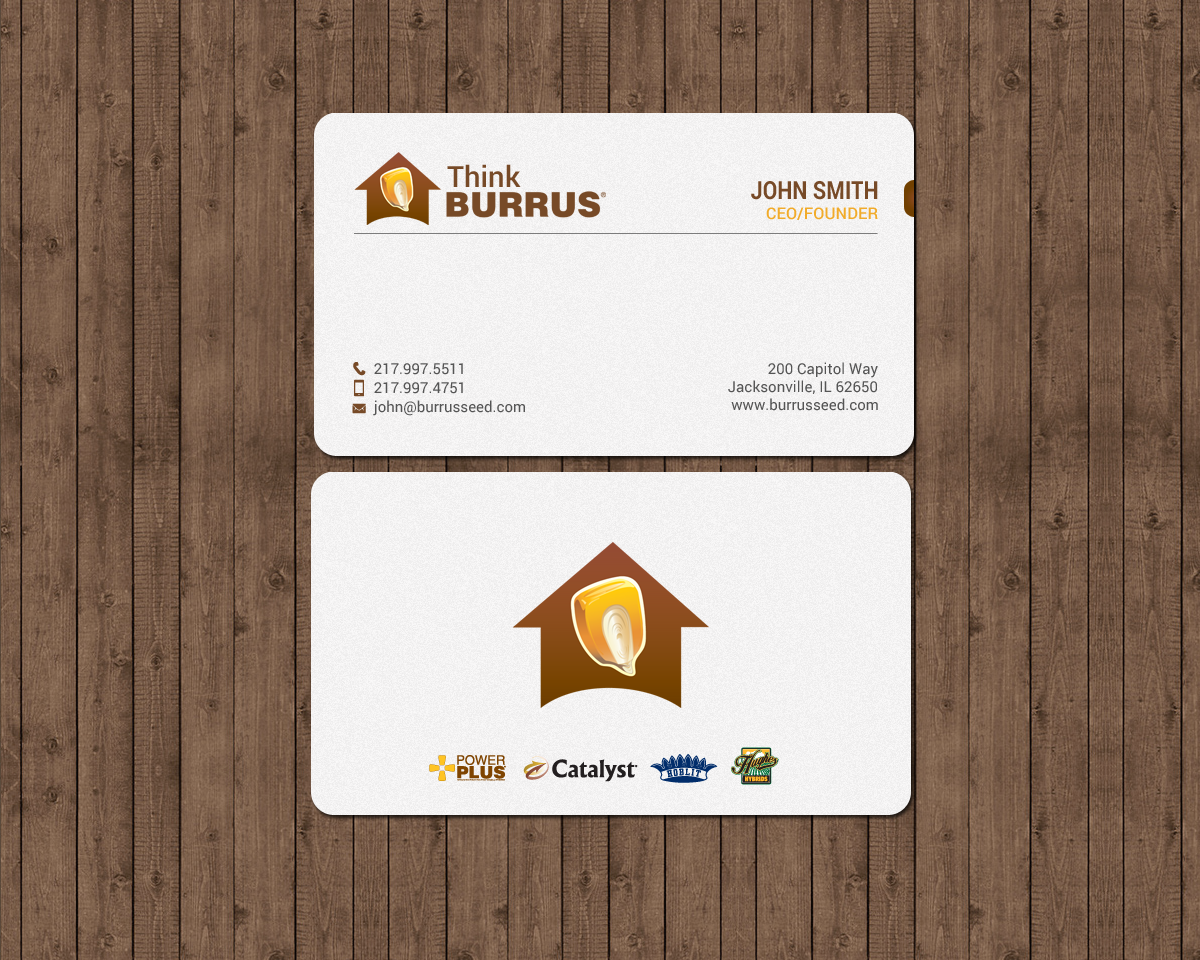 Business Card Design by chandrayaan.creative for Burrus Seed | Design #17304249