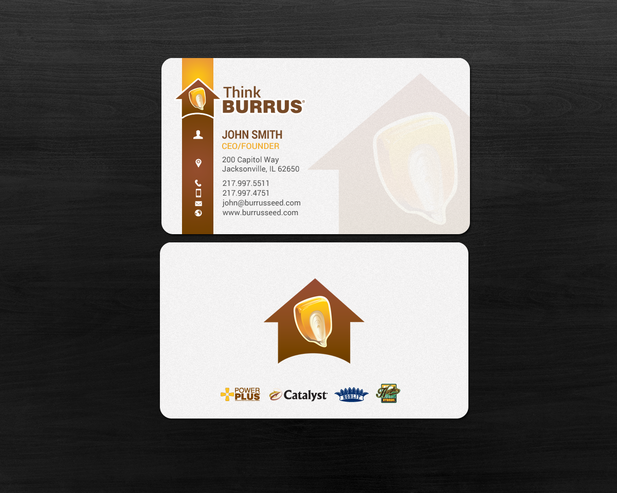 Business Card Design by chandrayaan.creative for Burrus Seed | Design #17304364