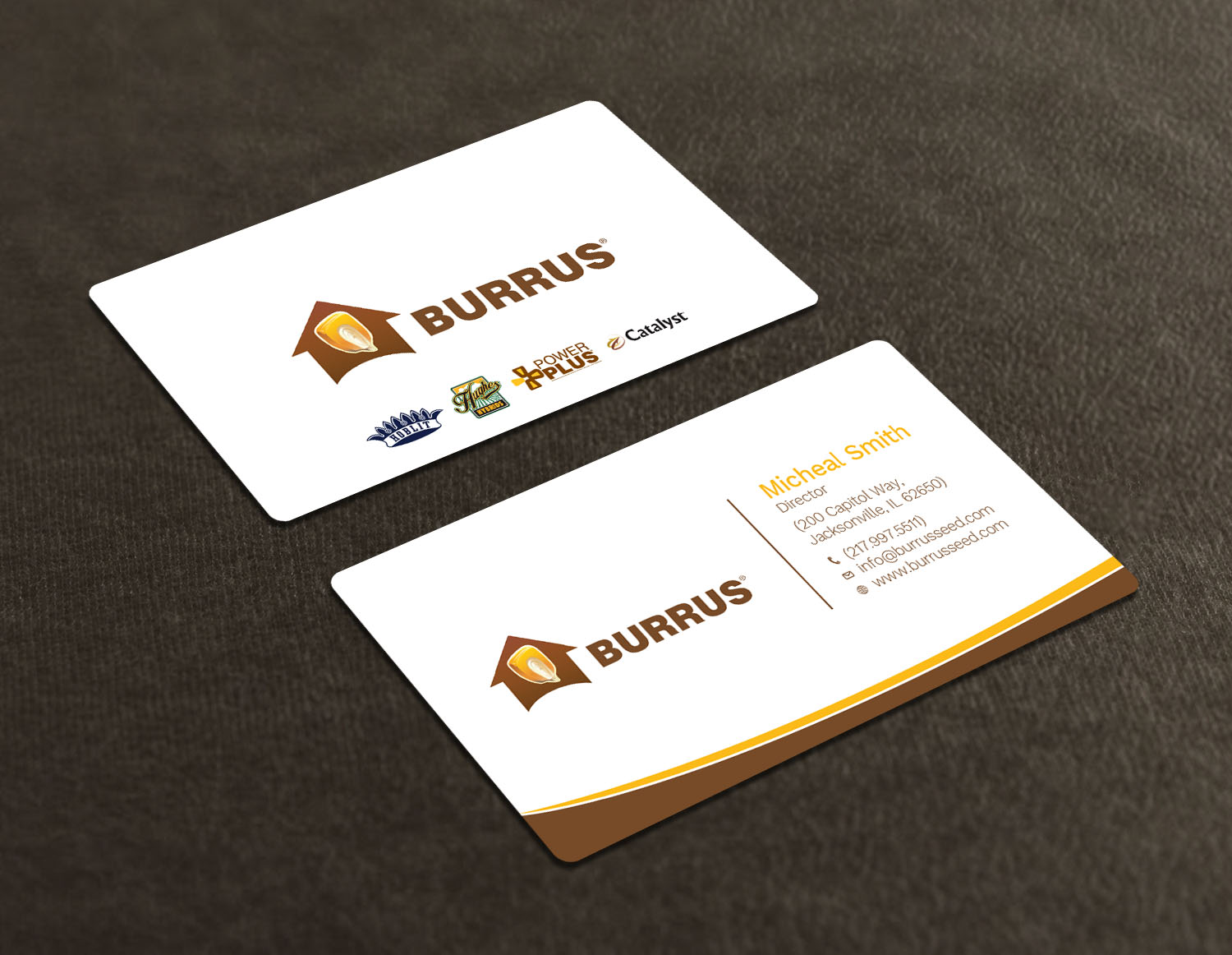 Business Card Design by Tripti Ranjan Gain for Burrus Seed | Design #17282174