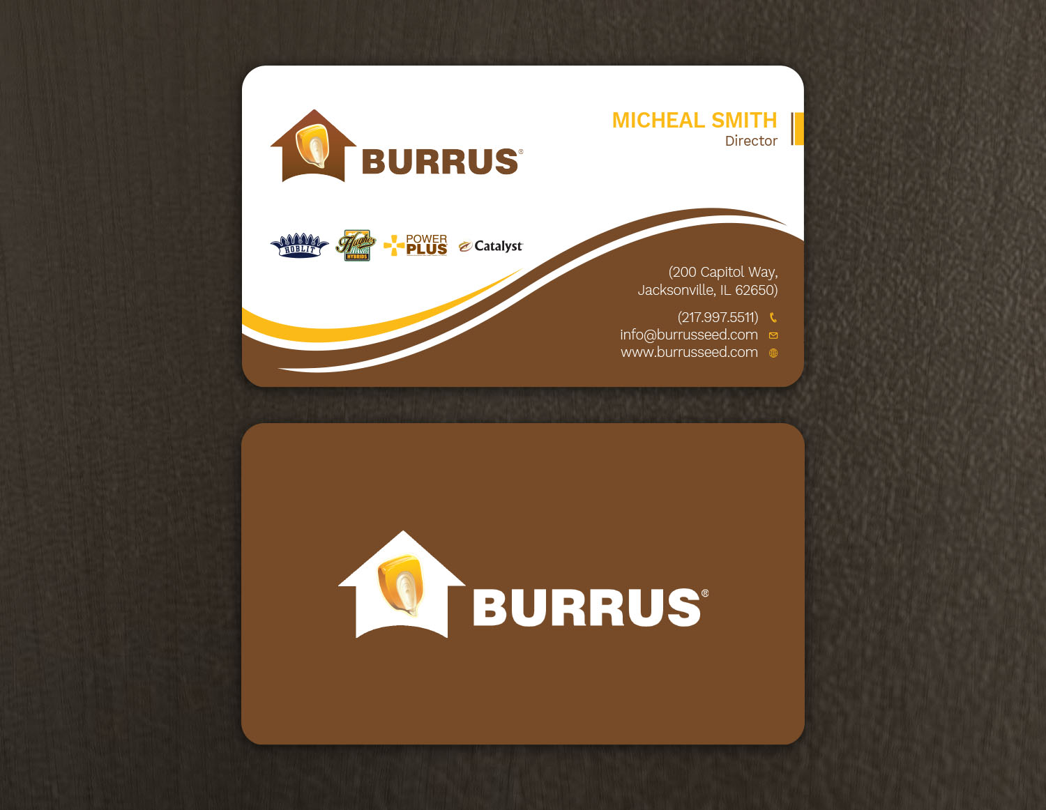 Business Card Design by Tripti Ranjan Gain for Burrus Seed | Design #17282197