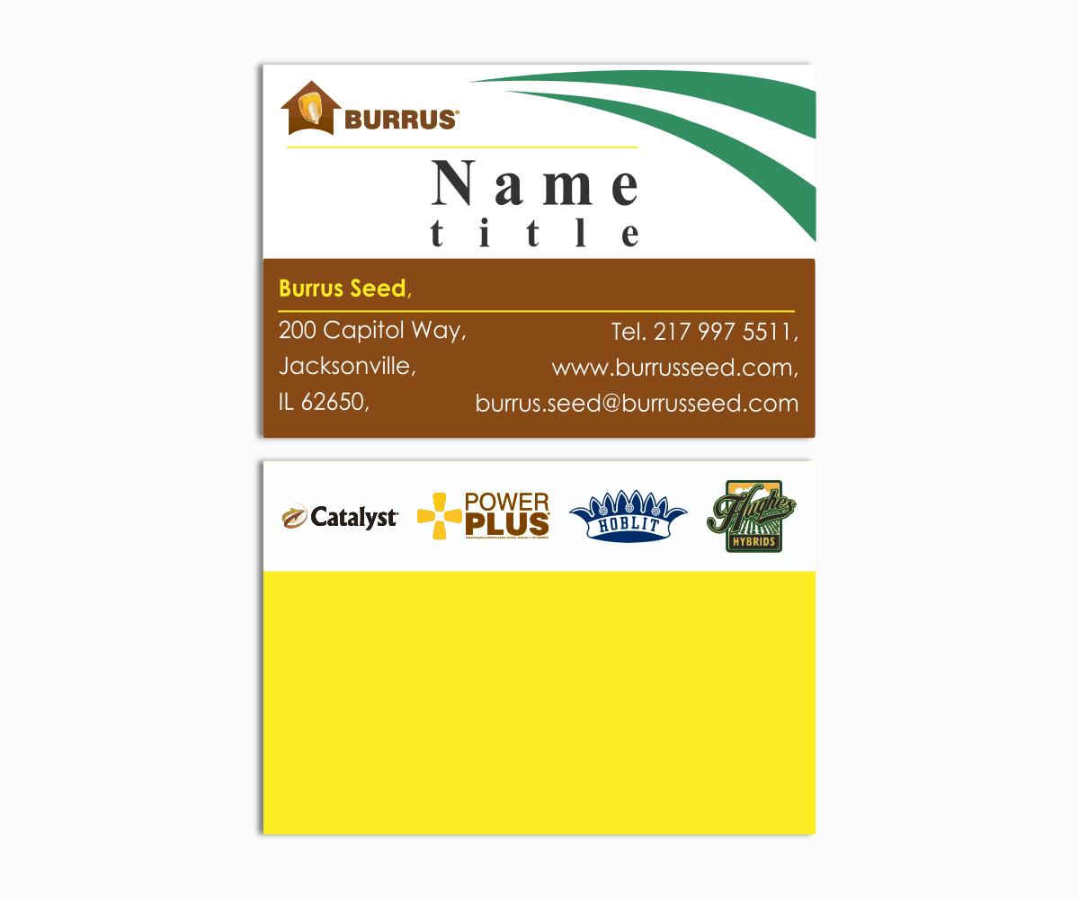 Business Card Design by albert12001 for Burrus Seed | Design #17329271