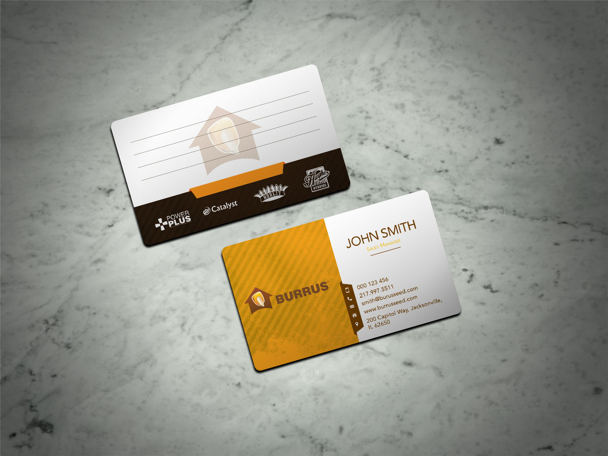 Business Card Design by Scorpius design for Burrus Seed | Design #17368820