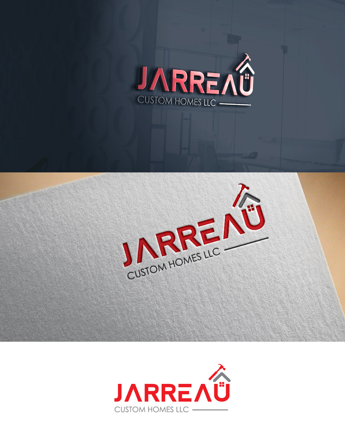 Logo Design by Anekaa for Jarreau Custom Homes LLC | Design #17261451