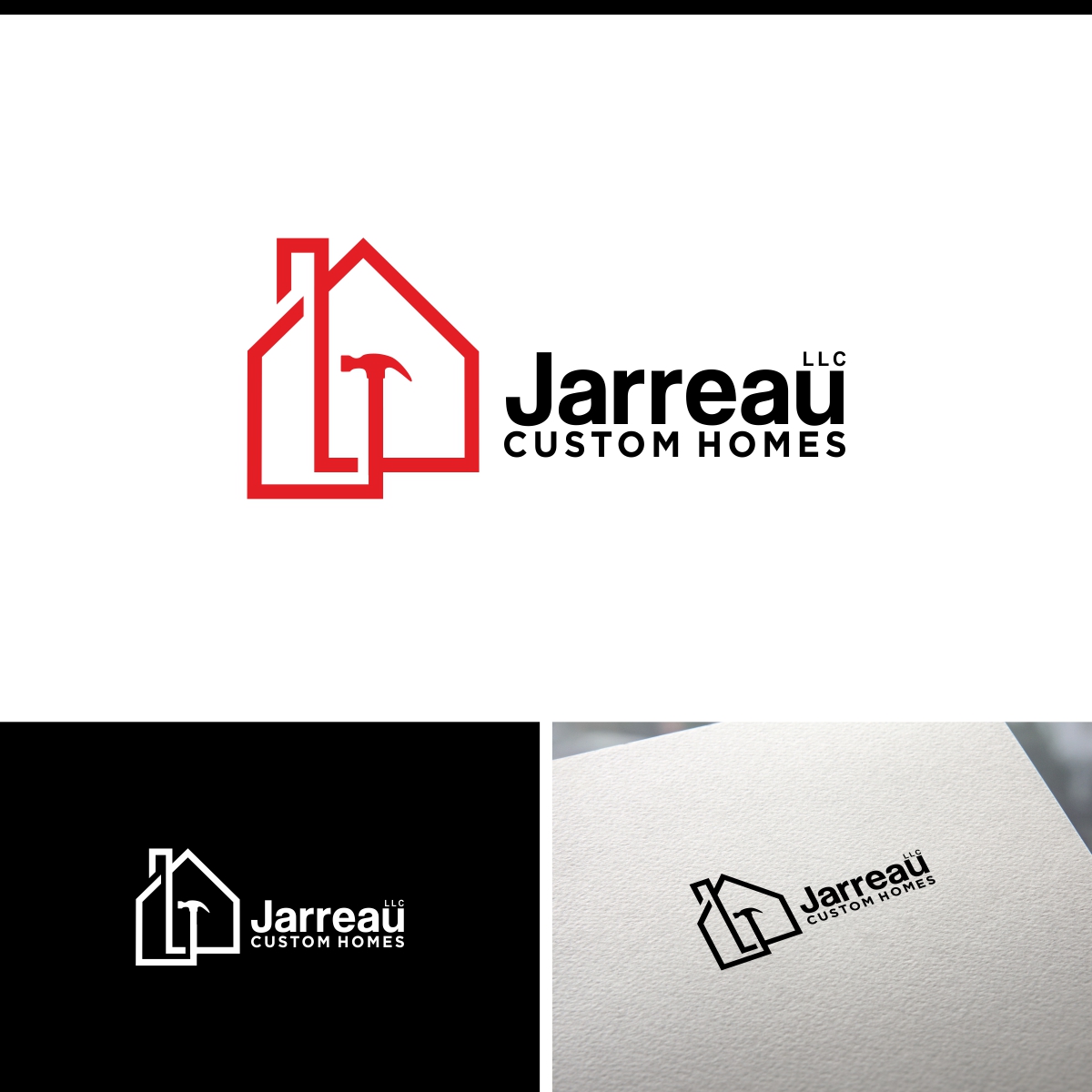 Diseño de Logo por e-graphics para Jarreau Custom Homes LLC | Diseño #17260674