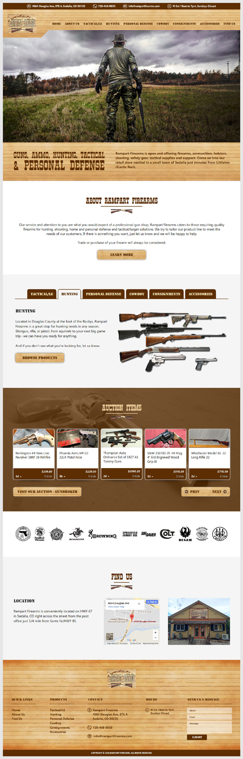 Web Design par -Marc- pour Rampart Firearms | Design #17384634